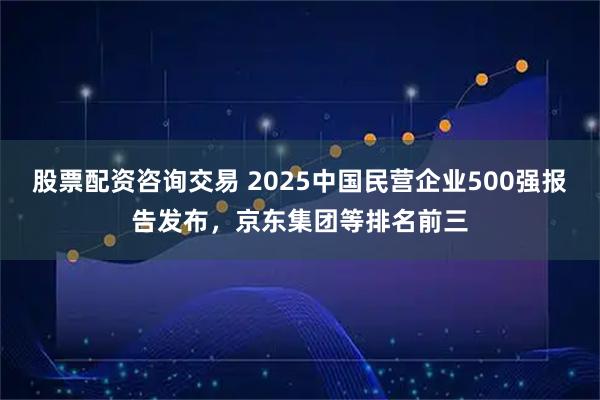股票配资咨询交易 2025中国民营企业500强报告发布，京东集团等排名前三